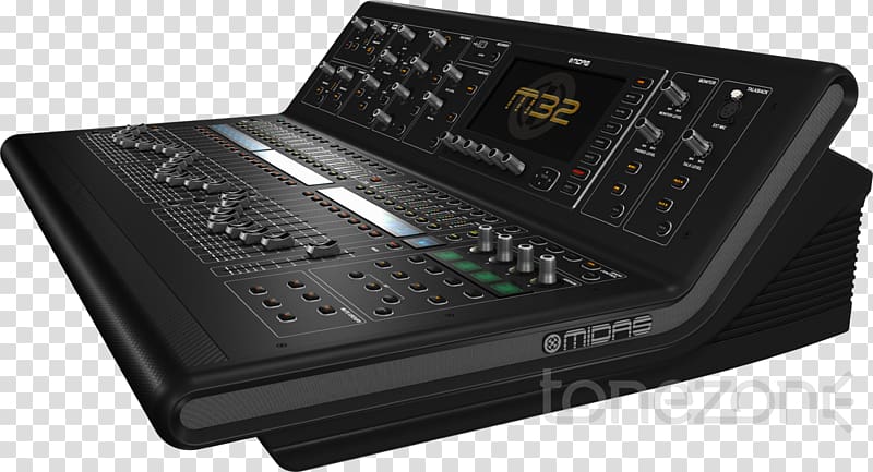 Microphone Audio Mixers Digital mixing console Midas M32 Midas Consoles, microphone transparent background PNG clipart