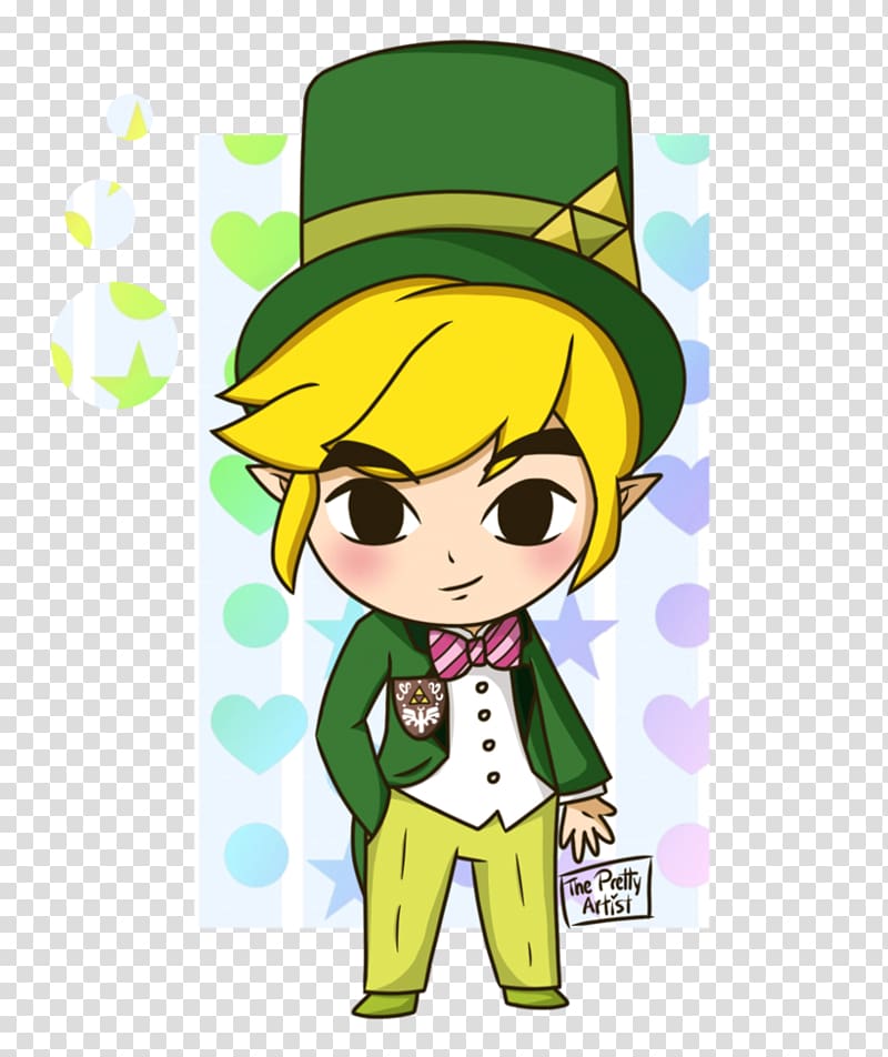 The Legend of Zelda: Spirit Tracks Link Cartoon Nintendo Fan art, top hat transparent background PNG clipart