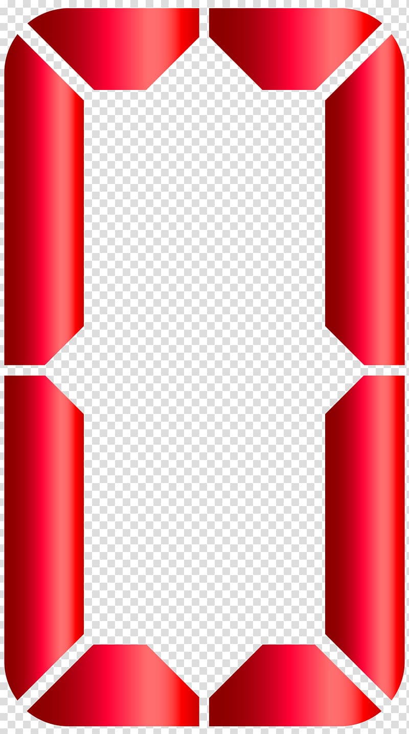 Red Angle Pattern, Number Zero Digital Style transparent background PNG clipart