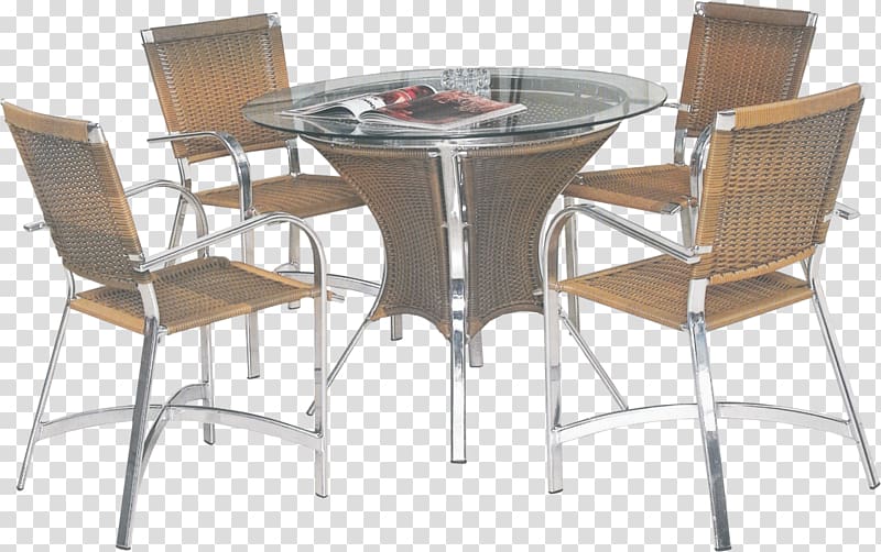 Table Chair Furniture Kitchen Wicker, dining transparent background PNG clipart