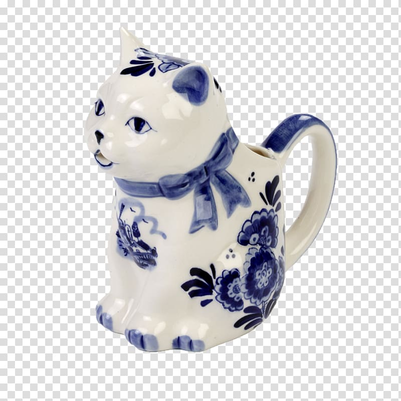 Delftware Cat Jug Porcelain, Cat transparent background PNG clipart