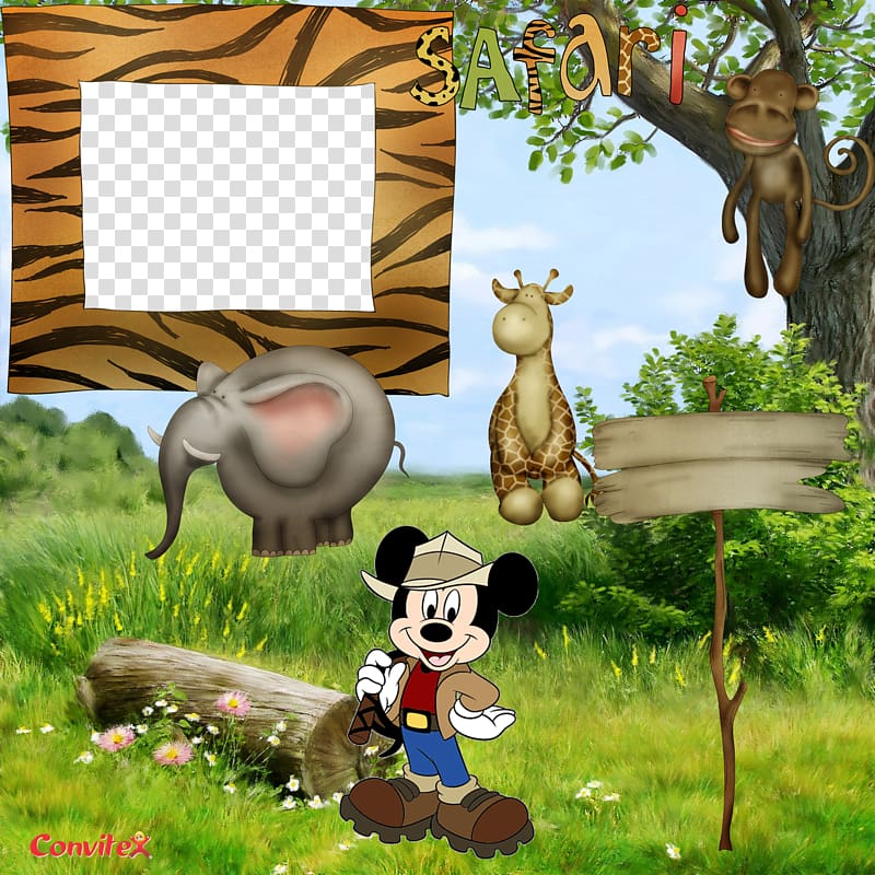 Mickey Mouse Minnie Mouse Safari Frames, safari transparent background PNG clipart