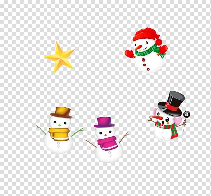 Snowman Christmas , Cute Christmas snowman transparent background PNG clipart
