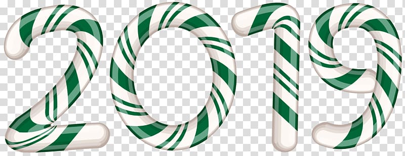 green-and-white 2019 illustration, , 2019 Candy Cane Green transparent background PNG clipart