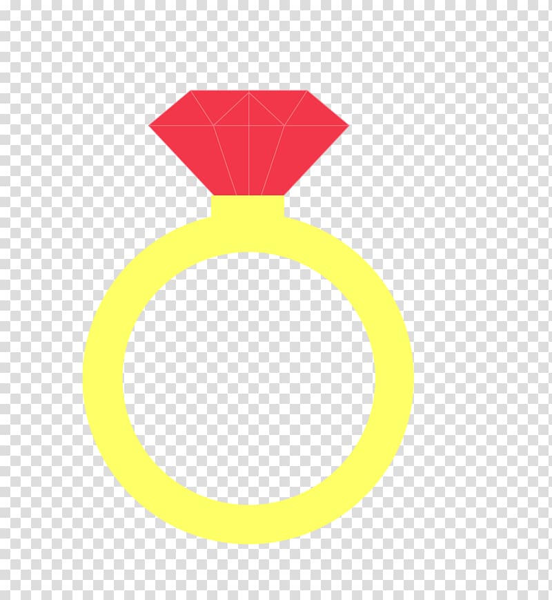 Gemstone Jewellery Illustration, yellow red cartoon diamond ring transparent background PNG clipart