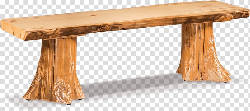 Table Dining room Bench Log furniture Live edge, table transparent background PNG clipart