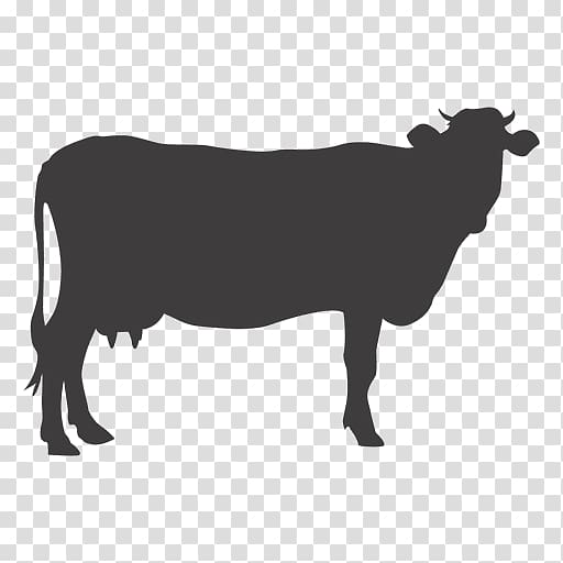 Angus cattle Beef cattle Live show Cow-calf operation Silhouette, Silhouette transparent background PNG clipart