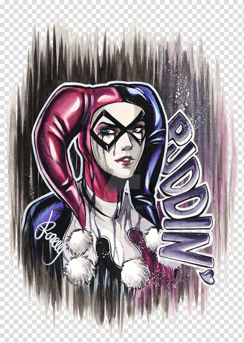 Harley Quinn Art Drawing Batman Supervillain, harley quinn transparent background PNG clipart
