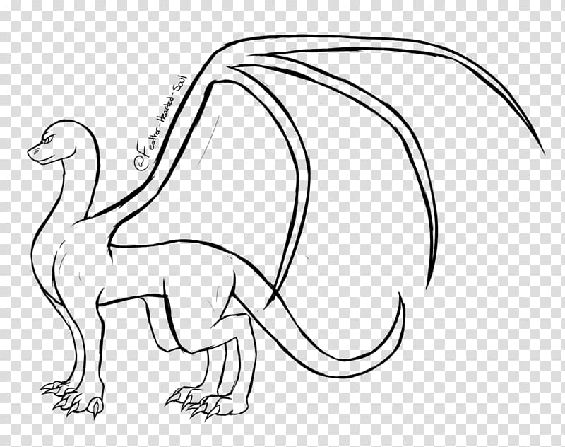 Line art Carnivora Cartoon Wildlife, western dragon transparent background PNG clipart