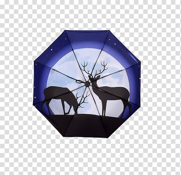 Umbrella Designer Auringonvarjo, Star deer parasol transparent background PNG clipart