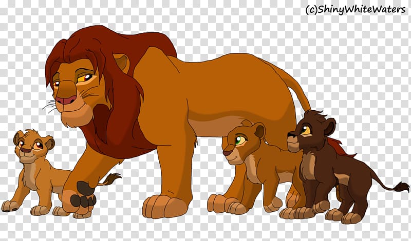 Lion Kiara Simba Nuka Kovu, lion transparent background PNG clipart