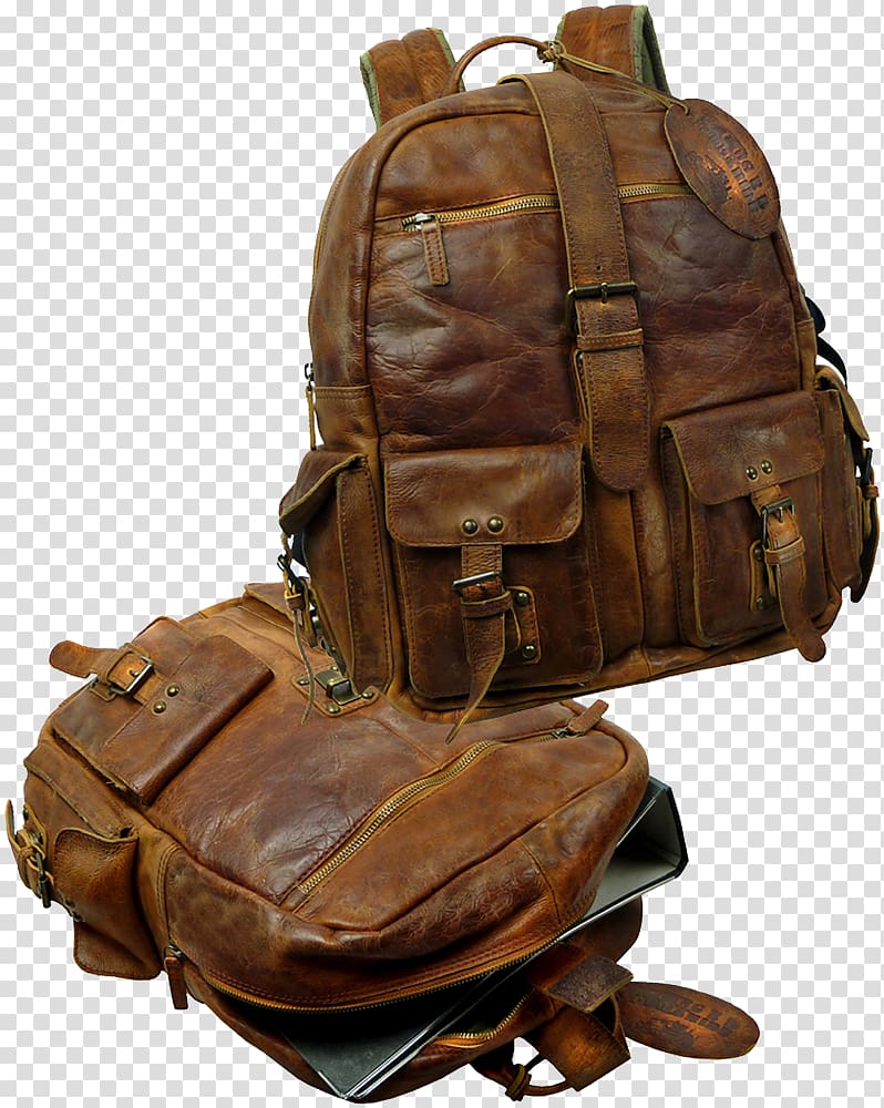 Backpack Leather Handbag Duffel Bags, Old bag transparent background PNG clipart