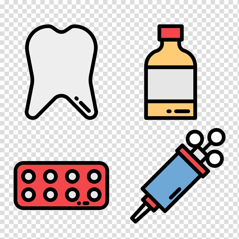 Medicine Scalable Graphics Icon, Flattened bottles and teeth transparent background PNG clipart