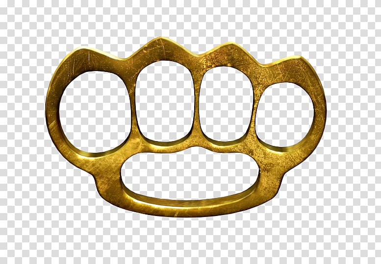 Brass Knuckles Weapon Combat Arms, Brass transparent background PNG clipart