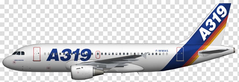 Airbus A319 Aircraft Airplane Airbus A318, aircraft transparent background PNG clipart