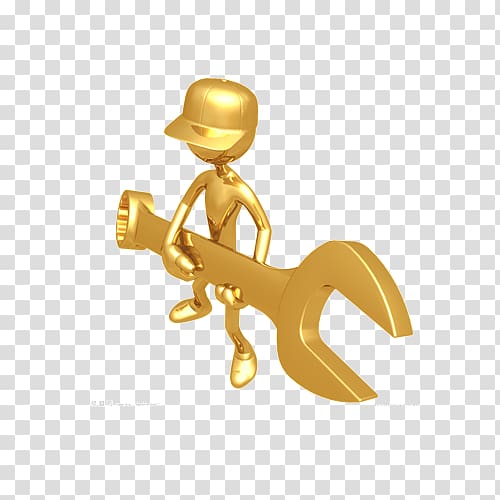 , Gold villain wrench material transparent background PNG clipart