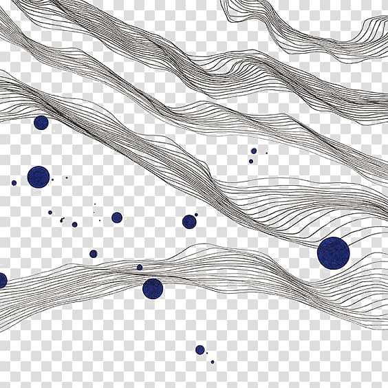Abstract art Drawing Watercolor painting, Black lines transparent background PNG clipart