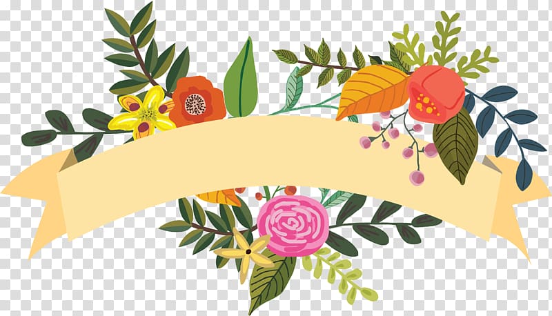 Floral design Art Illustration, Yellow floral decorations tab bar transparent background PNG clipart
