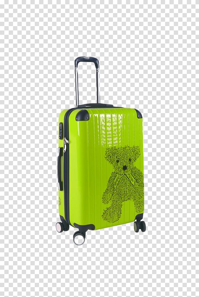 Hand luggage Suitcase Poster Idealo, Green luggage transparent background PNG clipart