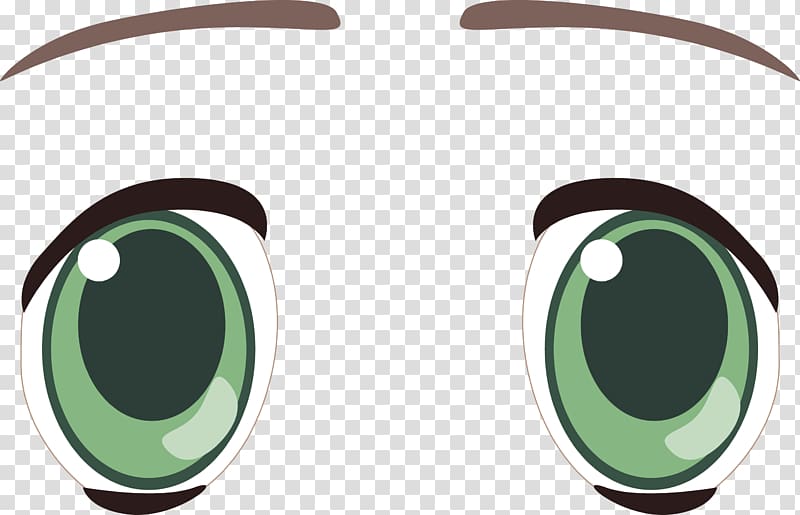 Manga anime green eyes for creation cartoon Vector Image