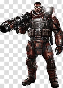 man wearing brown and black armor, Evolve T4 Hunter transparent background PNG clipart