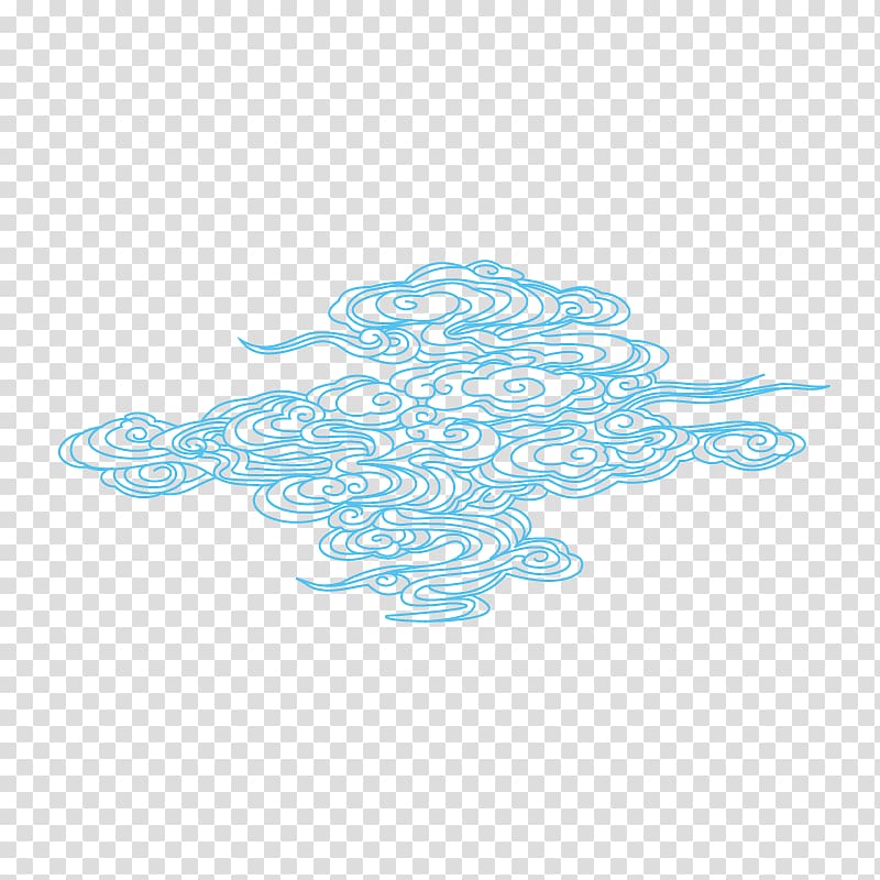 Blue clouds transparent background PNG clipart