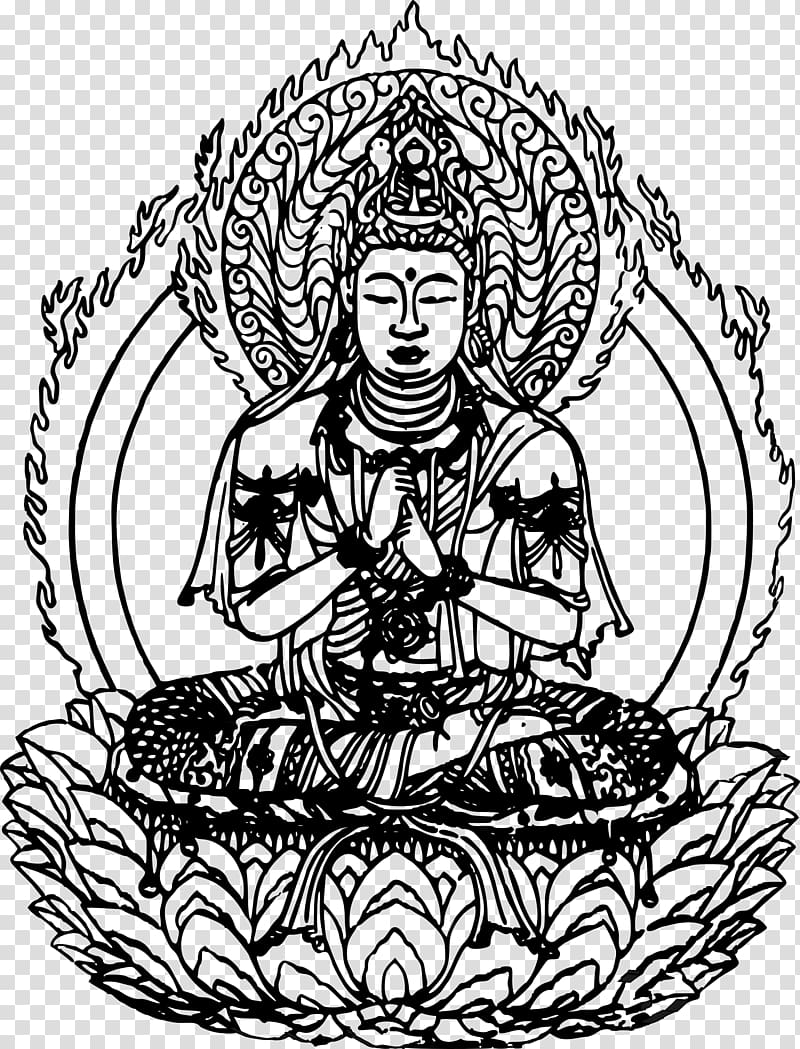 Buddhism Drawing Daibutsu Buddharupa, buddha lotus transparent background PNG clipart