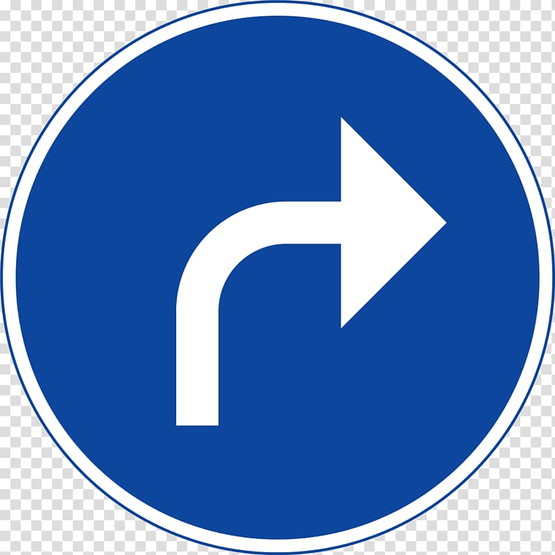 Mandatory sign Road Carriageway Traffic sign Lane, road transparent background PNG clipart