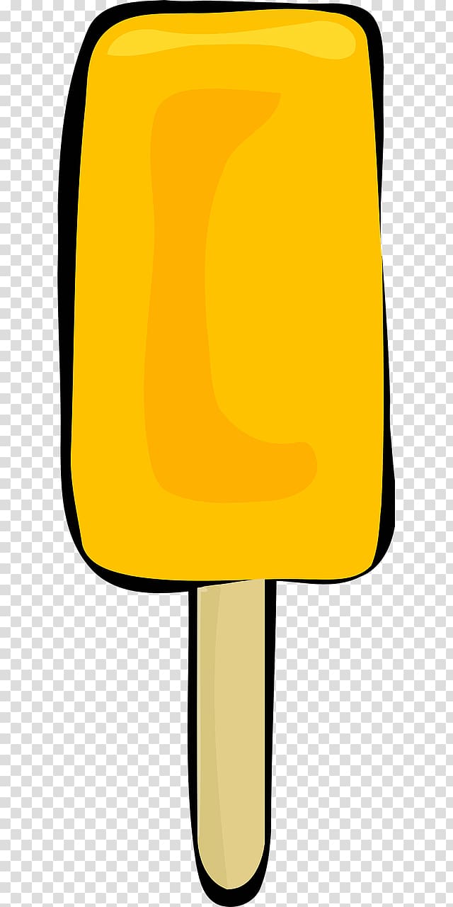 Ice cream Lollipop Ice pop, Yellow popsicles ice cream transparent background PNG clipart