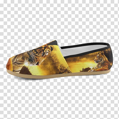 Tiger Slip-on shoe Tote bag Sunset, casual shoes transparent background PNG clipart