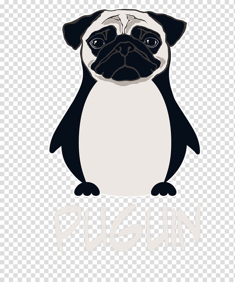 Pug Puppy Dog breed Companion dog Penguin, puppy transparent background PNG clipart