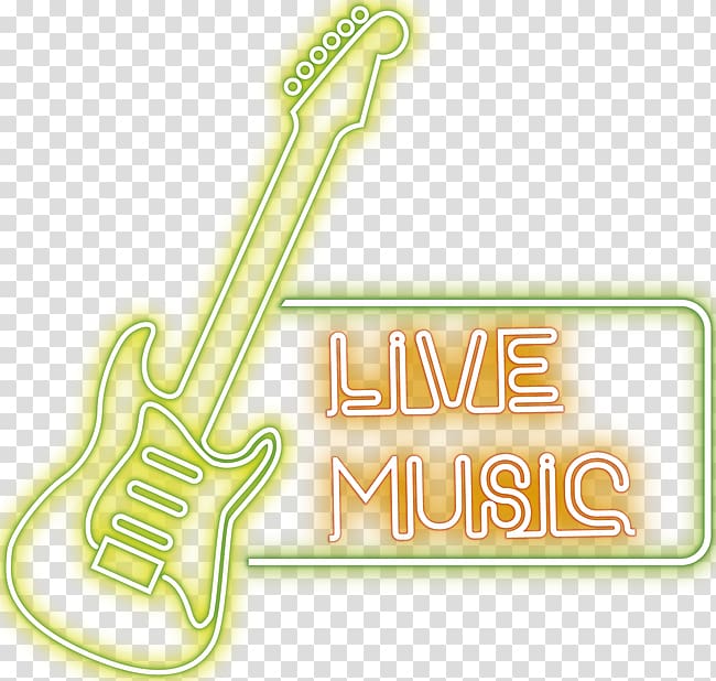 guitar neon signage, Logo Brand Font, Music Bar Neon transparent background PNG clipart