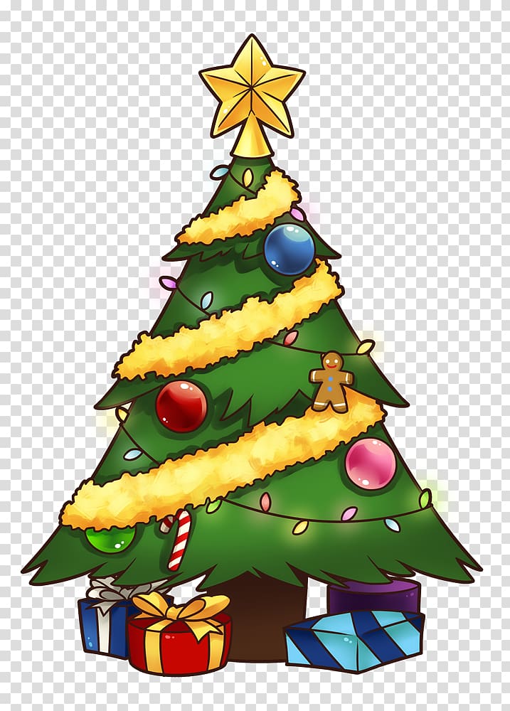 Santa Claus Christmas tree , Beautiful Christmas transparent background PNG clipart