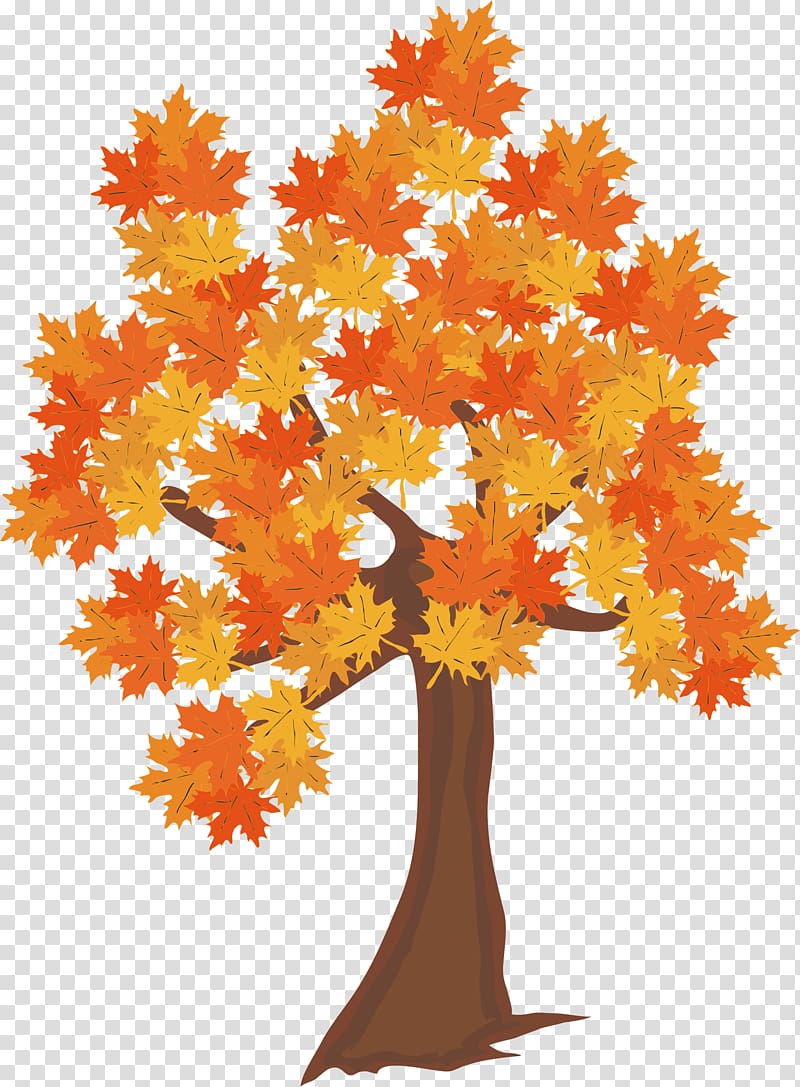 Graphic design Autumn Season Tree, walnut transparent background PNG clipart