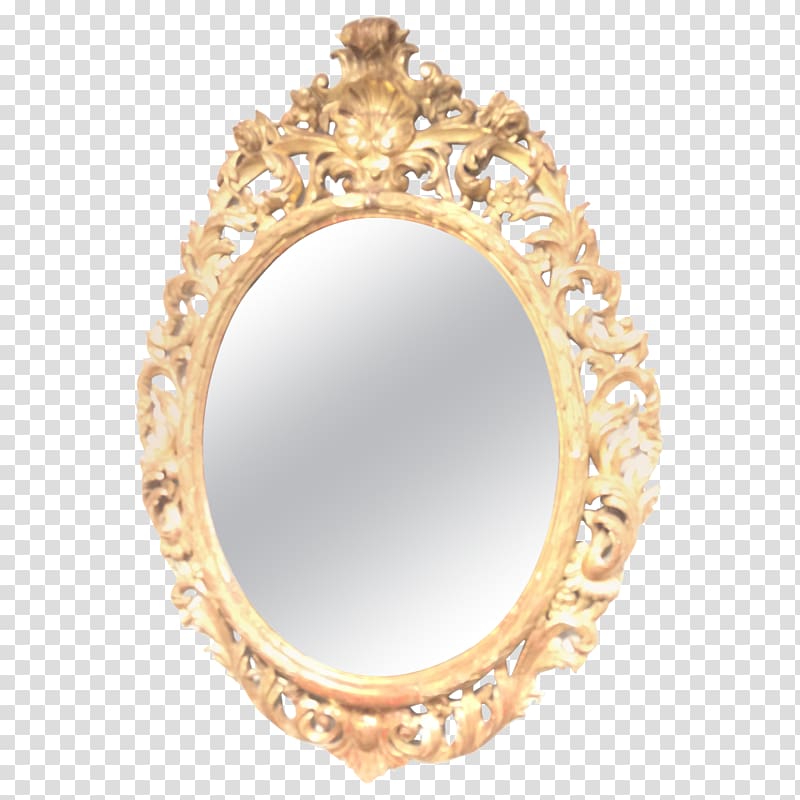 Oval Mirror, baroque architecture transparent background PNG clipart