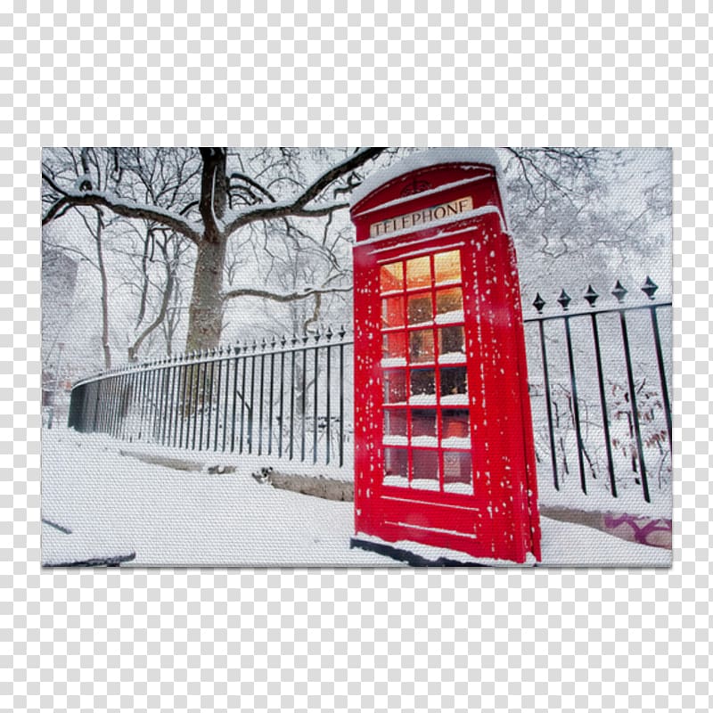 Telephone booth Red telephone box Mobile Phones , snow transparent background PNG clipart