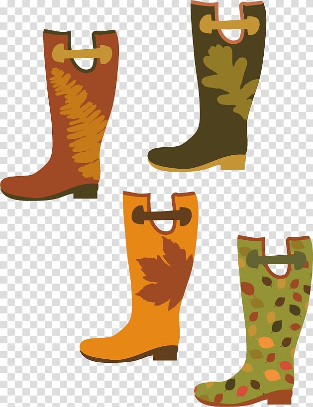 Shoe Boot Autumn, autumn boots pull material effect element Free transparent background PNG clipart