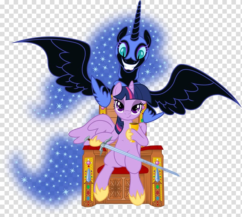 Twilight Sparkle Princess Luna Applejack, Moon Twilight transparent background PNG clipart