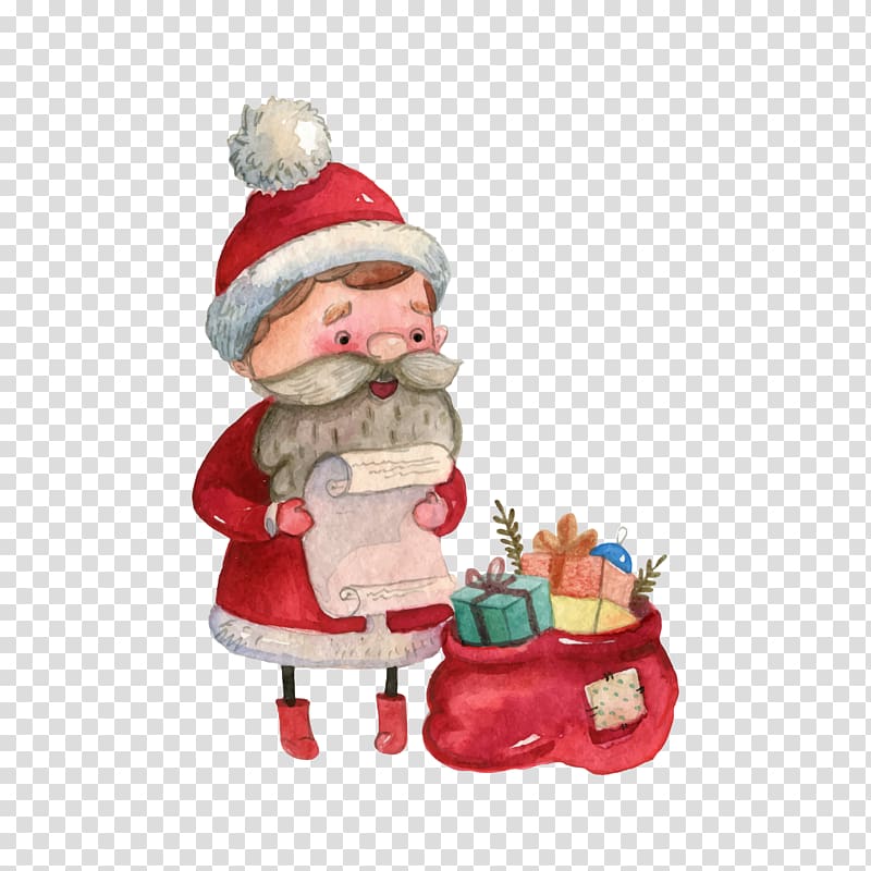 Drawing Santa Claus transparent background PNG clipart