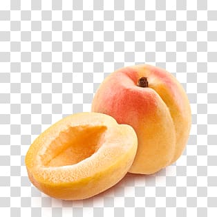 yellow peach, Apricot Open No Pit transparent background PNG clipart