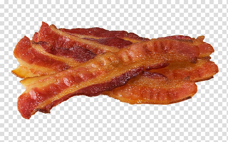 Bacon Fat Flavor Dog biscuit, Bacon transparent background PNG clipart