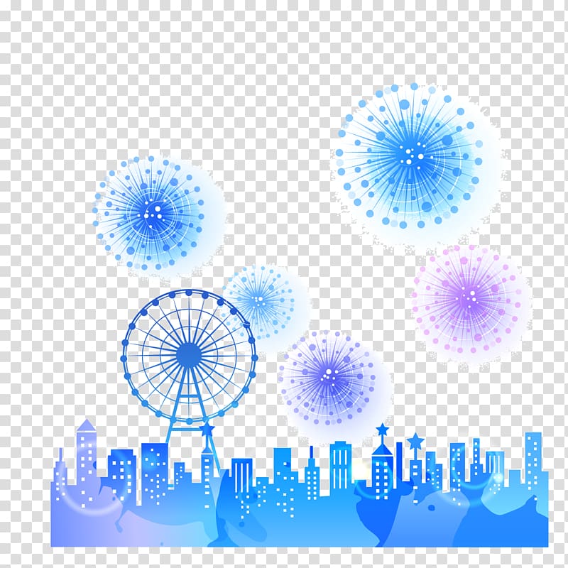 Ferris wheel Illustration, Dream color Ferris wheel material transparent background PNG clipart