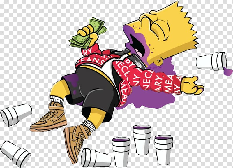 Bart Sticker - Bart Simpson Supreme Gucci PNG Image With Transparent  Background