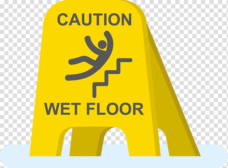 Wet floor sign , Be careful to slip down the stairs transparent background PNG clipart