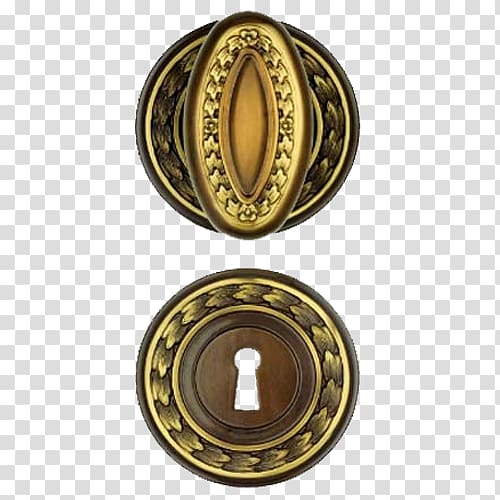 Door handle Brass Knauf, Brass transparent background PNG clipart