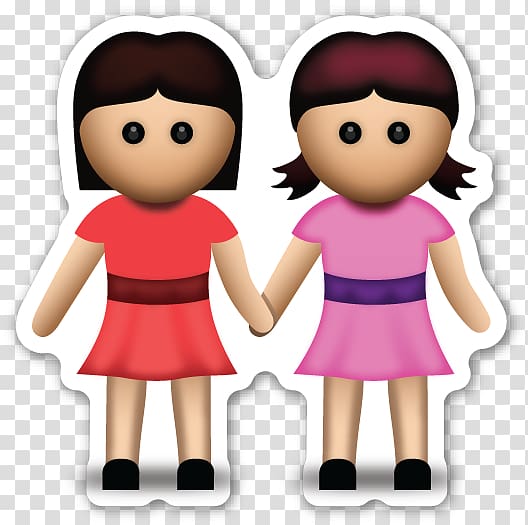 Emoji Holding hands Sticker Woman Zazzle, sister transparent background PNG clipart