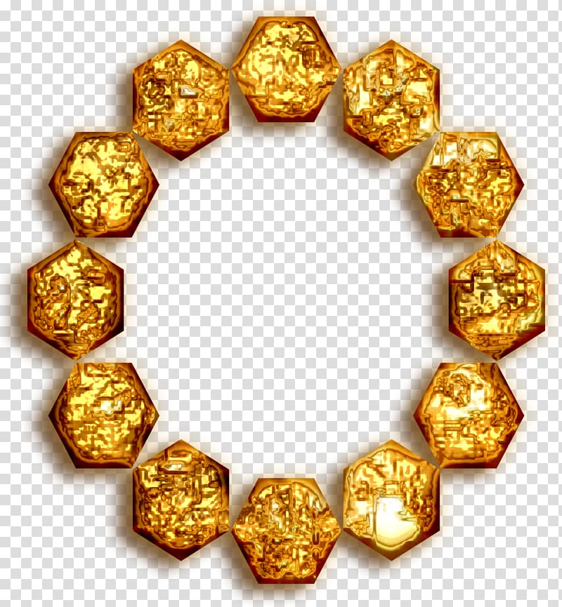 Gold Hexagon Geometry, gold transparent background PNG clipart
