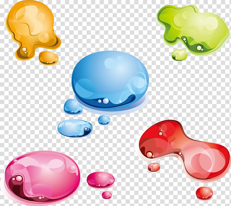 Color Drop , Creative color droplets element transparent background PNG clipart