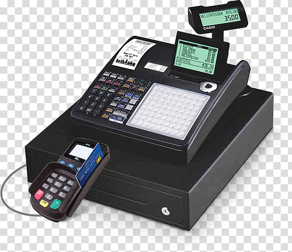 Cash register Point of sale Business Retail Casio, Credit Card Machine transparent background PNG clipart
