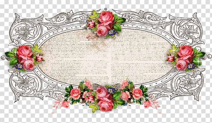 Digital scrapbooking Floral design Paper Gift, sweet frame transparent background PNG clipart